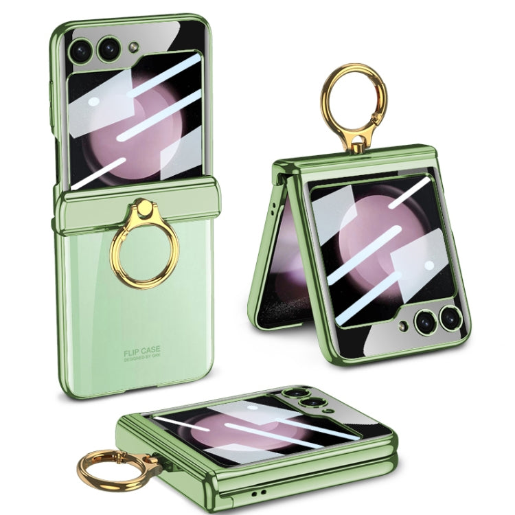 For Samsung Galaxy Z Flip5 GKK Magnetic Folding Phantom Rotary Phone Case with Ring Holder(Green) - Galaxy Z Flip5 Cases by GKK | Online Shopping South Africa | PMC Jewellery