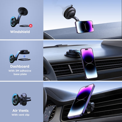 JOYROOM JR-ZS366-W 2 in 1 Dashboard Air Vent Magnetic Car Phone Mount Kit(Black) - Car Holders by JOYROOM | Online Shopping South Africa | PMC Jewellery