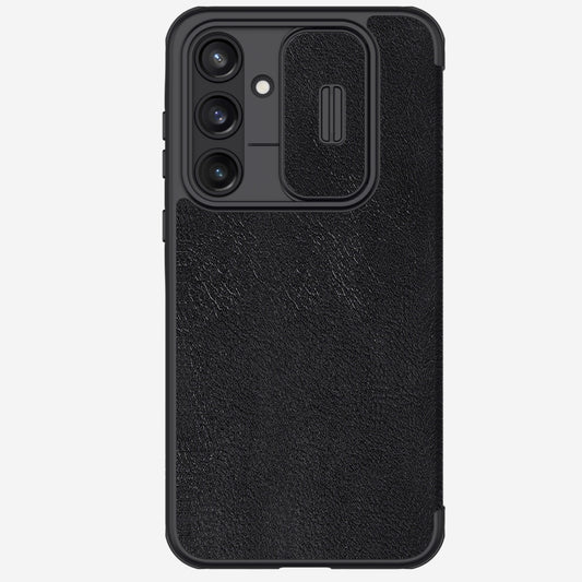 For Samsung Galaxy A55 NILLKIN QIN Series Pro Sliding Camera Cover Design Leather Phone Case(Black) - Galaxy Phone Cases by NILLKIN | Online Shopping South Africa | PMC Jewellery