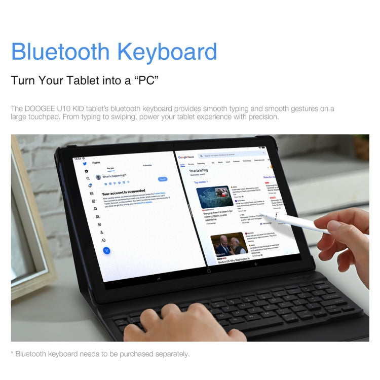 [HK Warehouse] DOOGEE U10 KID Tablet 10.1 inch, 9GB+128GB, Android 13 RK3562 Quad Core Support Parental Control, Global Version with Google Play, EU Plug(Blue) -  by DOOGEE | Online Shopping South Africa | PMC Jewellery