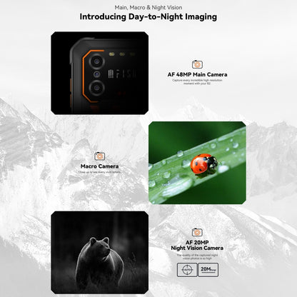 [HK Warehouse] IIIF150 B2, IP68/69K / MIL-STD-810H, Side Fingerprint, Night Vision, 6.5 inch Android 13 UMS9230 Octa Core, Network: 4G, NFC, OTG 6GB+256GB(Black Orange) - Other by IIIF150 | Online Shopping South Africa | PMC Jewellery