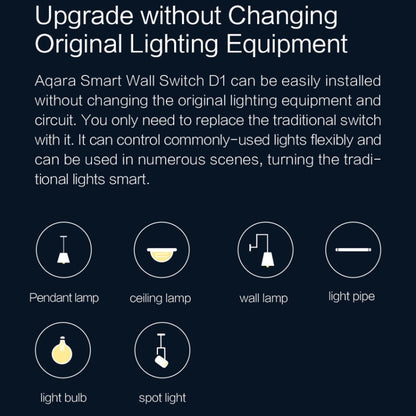 Original Xiaomi Youpin Aqara Smart Wall Switch D1, Zero FireWire Three Button Version - Smart Switch by Xiaomi | Online Shopping South Africa | PMC Jewellery