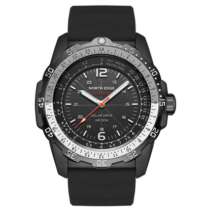 NORTH EDGE EVOQUE2 Outdoor Waterproof Solar Charging Sports Watch(Black) - Sport Watches by NORTH EDGE | Online Shopping South Africa | PMC Jewellery
