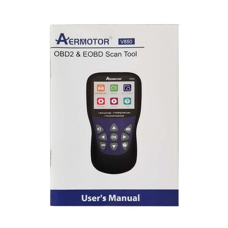 AERMOTOR V850 Car OBD2 Code Reader Diagnostic Scan Tool(Black) - Code Readers & Scan Tools by PMC Jewellery | Online Shopping South Africa | PMC Jewellery