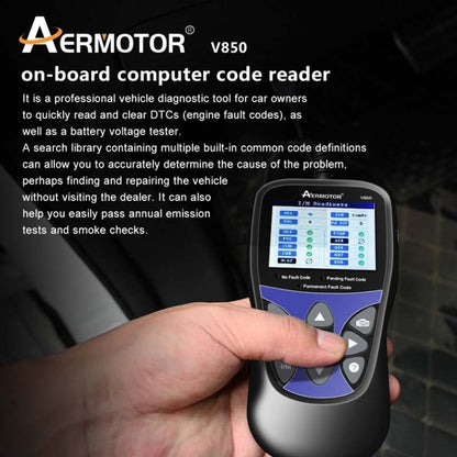 AERMOTOR V850 Car OBD2 Code Reader Diagnostic Scan Tool(Black) - Code Readers & Scan Tools by PMC Jewellery | Online Shopping South Africa | PMC Jewellery