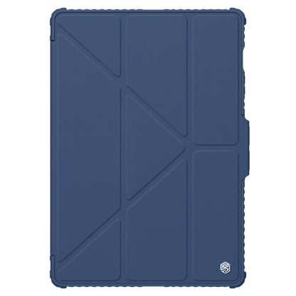 For Samsung Galaxy Tab S9 FE+ NILLKIN Bumper Pro Multi-angle Folding Style Tablet Leather Case(Blue) - Galaxy Tab S9 FE+ by NILLKIN | Online Shopping South Africa | PMC Jewellery