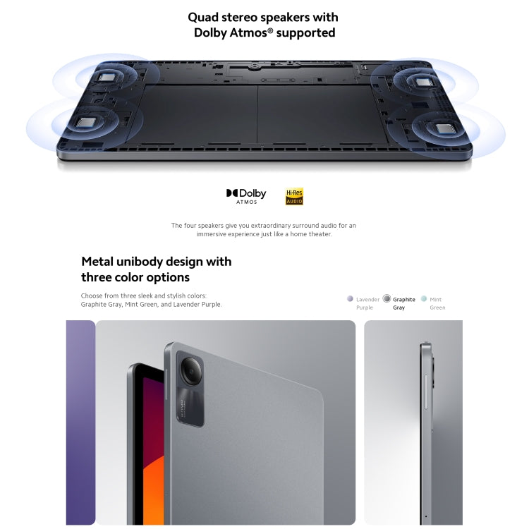 Xiaomi Redmi Pad SE 11 inch, 6GB+128GB, MIUI Pad 14 OS Qualcomm Snapdragon 680 Octa Core, Not Support Google Play(Grey) - Other by Xiaomi | Online Shopping South Africa | PMC Jewellery