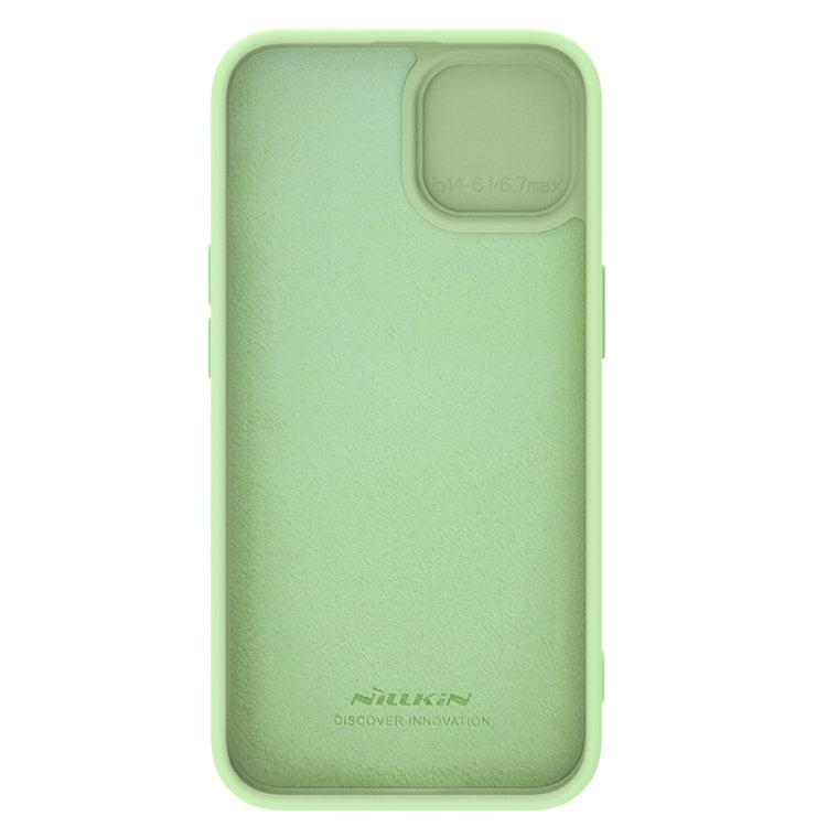 For iPhone 15 NILLKIN CamShield Liquid Silicone Phone Case(Green) - iPhone 15 Cases by NILLKIN | Online Shopping South Africa | PMC Jewellery