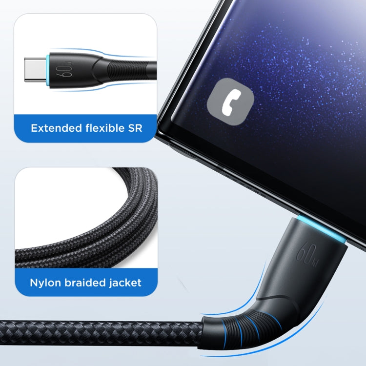 JOYROOM SA32-CC3 Starry Series 60W USB-C / Type-C to USB-C / Type-C Fast Charging Data Cable, Length:1m(Black) - USB-C & Type-C Cable by JOYROOM | Online Shopping South Africa | PMC Jewellery