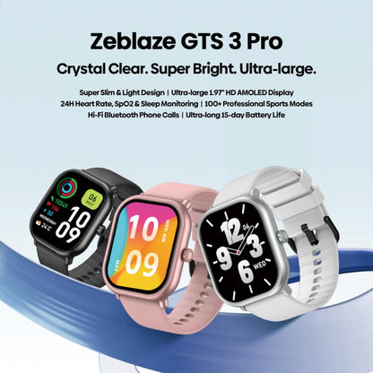 Zeblaze GTS 3 Pro IP68 1.97inch HD Fitness Smart Watch(Black) - Smart Watches by Zeblaze | Online Shopping South Africa | PMC Jewellery