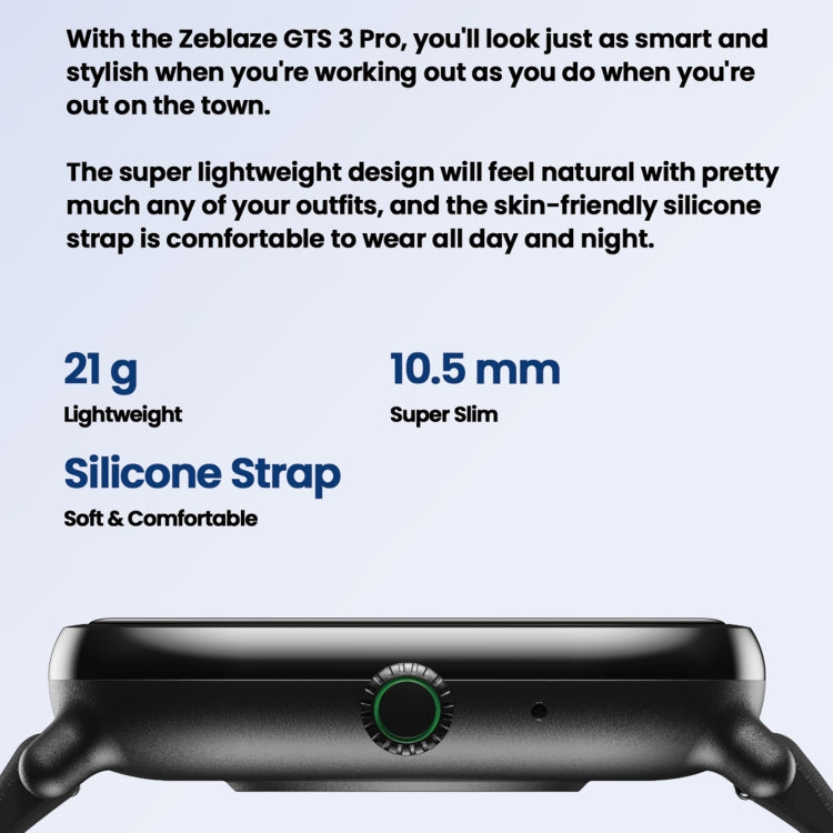 Zeblaze GTS 3 Pro IP68 1.97inch HD Fitness Smart Watch(White) - Smart Watches by Zeblaze | Online Shopping South Africa | PMC Jewellery