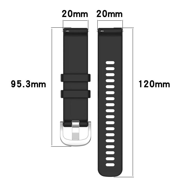 For Garmin vivoactive 5 / Active 5 20mm Silicone Watch Band(Dark Grey) - Watch Bands by PMC Jewellery | Online Shopping South Africa | PMC Jewellery