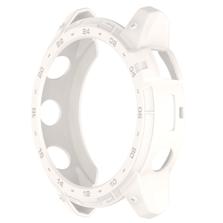 For Garmin Tactix 7 Amoled Armor Hollow TPU Watch Protective Case(Ivory White) - Watch Cases by PMC Jewellery | Online Shopping South Africa | PMC Jewellery