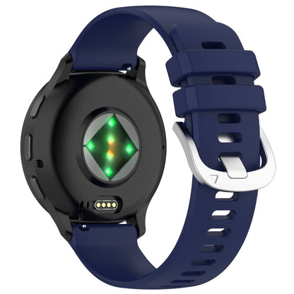 For Garmin Venu 3 Liquid Glossy Silver Buckle Silicone Watch Band(Dark Blue) - Watch Bands by PMC Jewellery | Online Shopping South Africa | PMC Jewellery