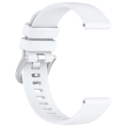 For Garmin Venu 3 Liquid Glossy Silver Buckle Silicone Watch Band(White) - Watch Bands by PMC Jewellery | Online Shopping South Africa | PMC Jewellery