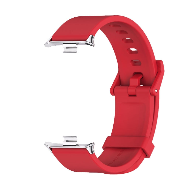 For Xiaomi Mi Band 8 Pro Mijobs Silicone Breathable Watch Band(Red+Silver) - Watch Bands by MIJOBS | Online Shopping South Africa | PMC Jewellery