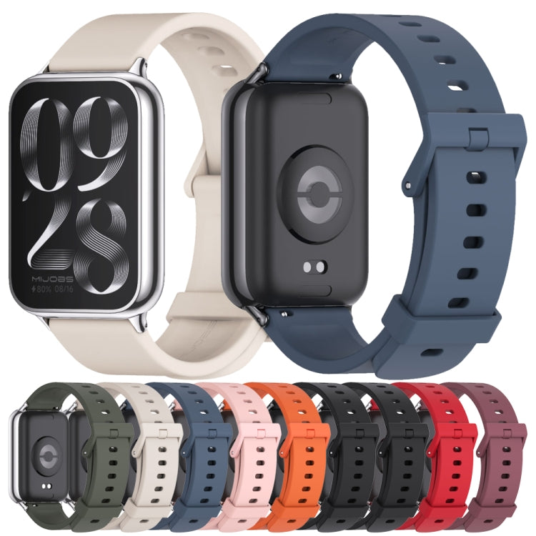For Xiaomi Mi Band 8 Pro Mijobs Silicone Breathable Watch Band(Pink Silver) - Watch Bands by MIJOBS | Online Shopping South Africa | PMC Jewellery