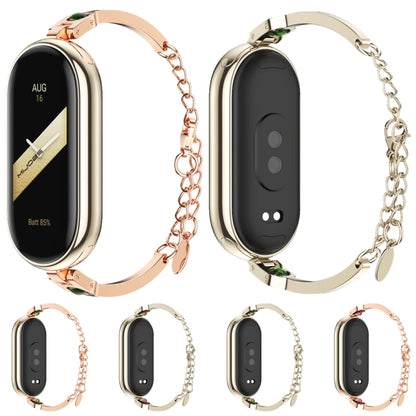 For Xiaomi Mi Band 8 Mijobs Ruyi Beauty Bracelet Watch Band(Light Gold Red) - Watch Bands by MIJOBS | Online Shopping South Africa | PMC Jewellery