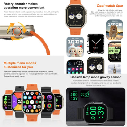 iW9 Ultra 2.04 inch Screen Smart Call Watch, BT Call / Heart Rate / Blood Pressure / Blood Oxygen(Orange Gold) - Smart Wristbands by PMC Jewellery | Online Shopping South Africa | PMC Jewellery