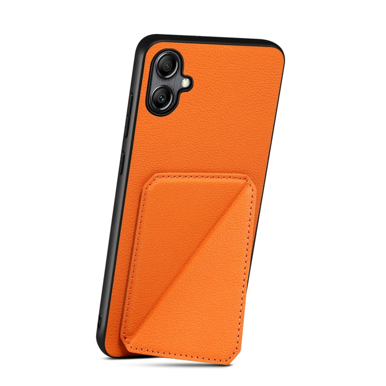 For Samsung Galaxy S23 FE 5G Denior Imitation Calf Leather Back Phone Case with Holder(Orange) - Galaxy S23 FE 5G Cases by Denior | Online Shopping South Africa | PMC Jewellery