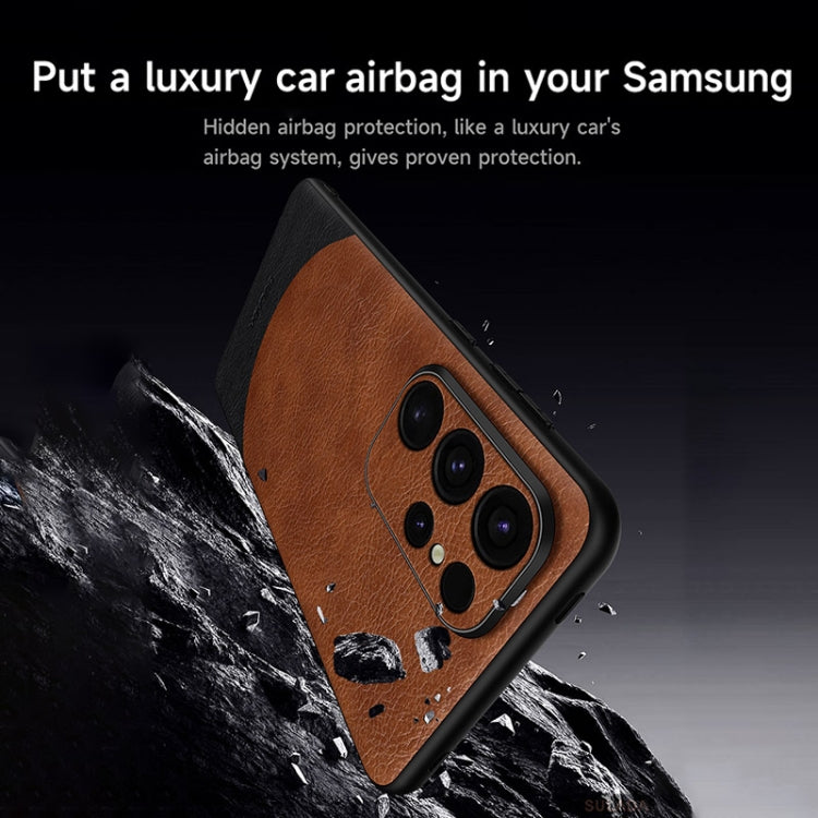 For Samsung Galaxy S24+ 5G SULADA Stitching Leather MagSafe Magnetic Phone Case(Black) - Galaxy S24+ 5G Cases by SULADA | Online Shopping South Africa | PMC Jewellery