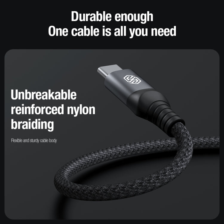 Nillkin Swift Pro 1m 3 in 1 USB to 8 Pin + Type-C + Micro USB Fast Charging Cable(Black) - Multifunction Cable by NILLKIN | Online Shopping South Africa | PMC Jewellery