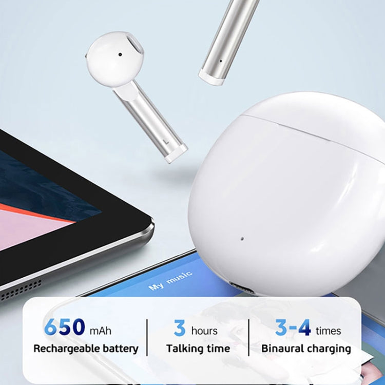 Fineblue J3 Pro TWS 5.0 Wireless Two Ear Bluetooth Headset with 650mAh Charging Cabin & Support Language Wakeup(White) - TWS Earphone by Fineblue | Online Shopping South Africa | PMC Jewellery