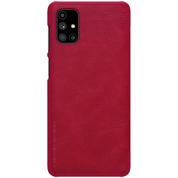 For Samsung Galaxy M51 NILLKIN QIN Series Crazy Horse Texture Horizontal Flip Leather Case with Card Slot(Red) - Galaxy Phone Cases by NILLKIN | Online Shopping South Africa | PMC Jewellery