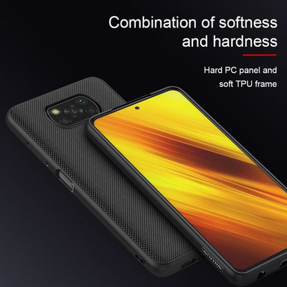 For Xiaomi Mi Poco X3 / NFC NILLKIN Shockproof TPU + PC Textured Protective Case(Black) - Xiaomi Cases by NILLKIN | Online Shopping South Africa | PMC Jewellery