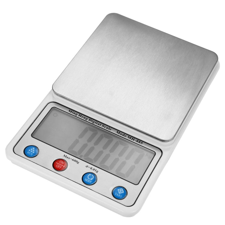 MH-885 600g x 0.01g High Accuracy Digital Electronic Portable Kitchen Scale Balance Device with 4.5 inch LCD Screen - Kitchen Scales by PMC Jewellery | Online Shopping South Africa | PMC Jewellery