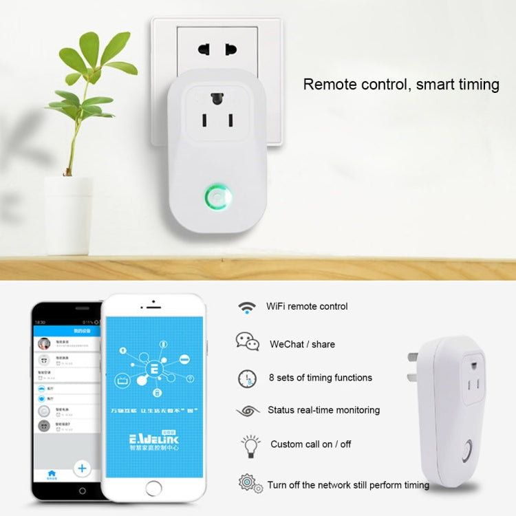 Sonoff S20 WiFi Smart Power Plug Socket Wireless Remote Control Timer Power Switch, Compatible with Alexa and Google Home, Support iOS and Android, US Plug - Smart Socket by Sonoff | Online Shopping South Africa | PMC Jewellery