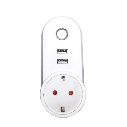 SA-002 2 USB Ports + 1 EU Socket WiFi Smart Power Plug Socket, Compatible with Alexa and Google Home, AC 110V-230V, EU Plug - Smart Socket by PMC Jewellery | Online Shopping South Africa | PMC Jewellery