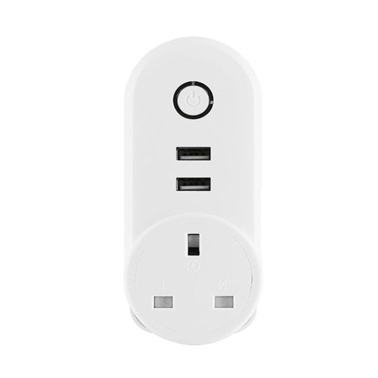 SA-002 2 USB Ports + 1 UK Socket WiFi Smart Power Plug Socket, Compatible with Alexa and Google Home, AC 110V-230V, UK Plug - Smart Socket by PMC Jewellery | Online Shopping South Africa | PMC Jewellery