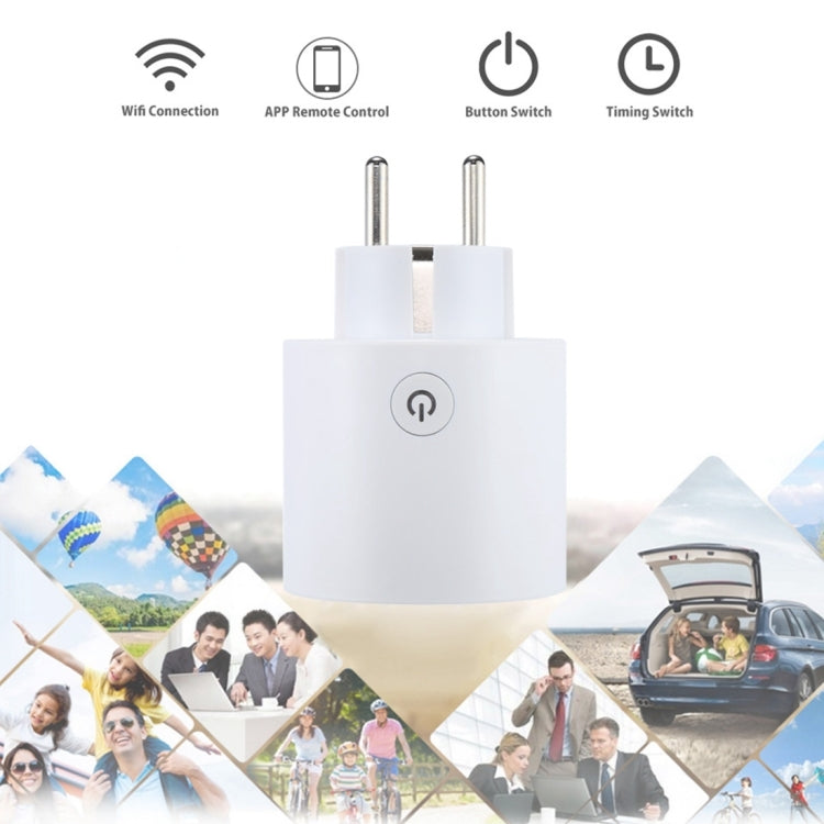 JH-G01E 16A 2.4GHz WiFi Control Smart Home Power Socket Works with Alexa  & Google Home, Support LED Indicator, AC 100-240V, EU Plug(White) - Smart Socket by PMC Jewellery | Online Shopping South Africa | PMC Jewellery