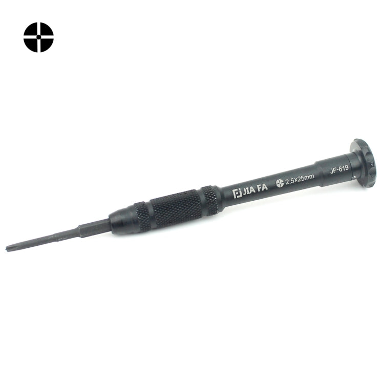 JIAFA JF-619-2.5 Hollow Cross Tip 2.5 x 30mm Repair Middle Bezel Screwdriver for iPhone(Black) - Screwdriver by PMC Jewellery | Online Shopping South Africa | PMC Jewellery