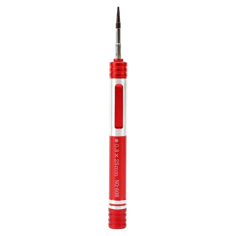608-0.8 Pentalobe 0.8 Screwdriver for iPhone Charging Port Screws(Red) - Screwdriver by JIAFA | Online Shopping South Africa | PMC Jewellery