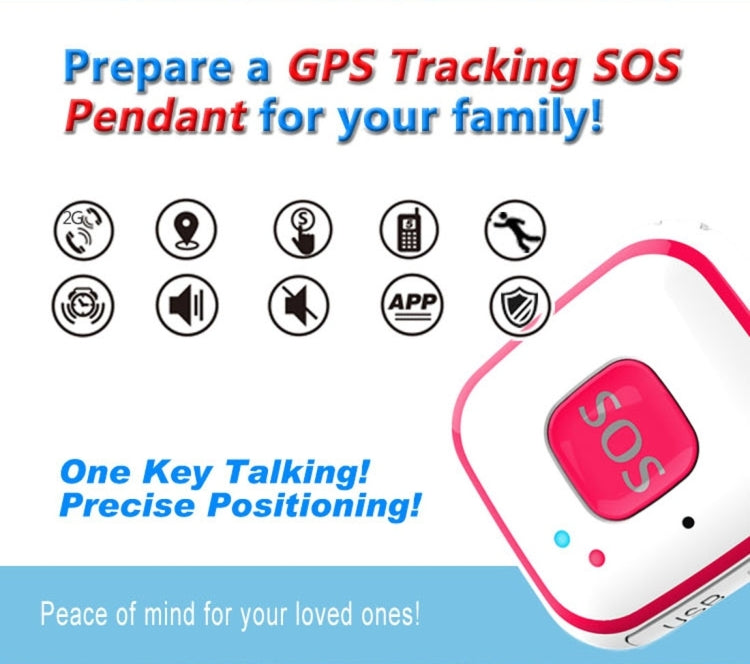 V28 Necklace Style GSM Mini LBS WiFi AGPS Tracker SOS Communicator(Black) - Personal Tracker by PMC Jewellery | Online Shopping South Africa | PMC Jewellery