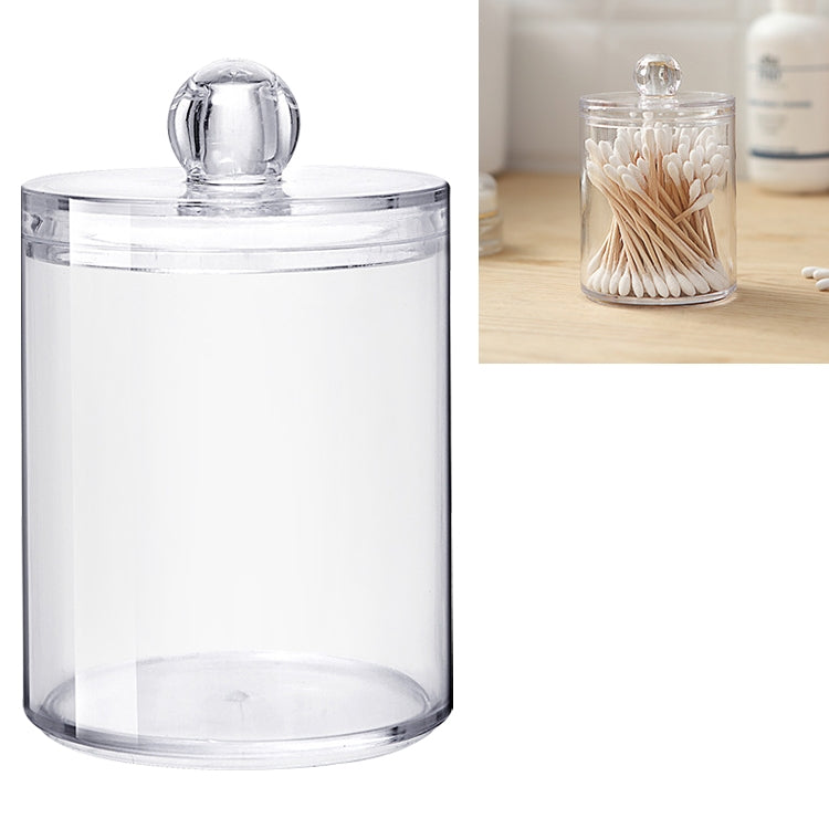 Transparent Round Plastic Cosmetic Box Cotton Swab Storage Box - Storage Boxes by PMC Jewellery | Online Shopping South Africa | PMC Jewellery