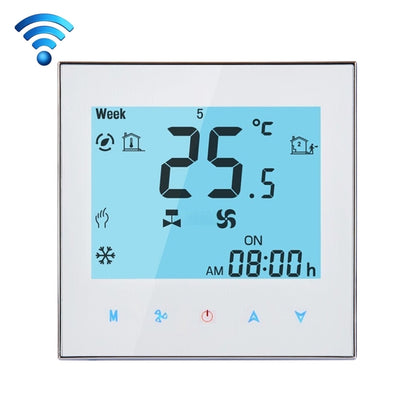 LCD Display Air Conditioning 2-Pipe Programmable Room Thermostat for Fan Coil Unit, Supports Wifi(White) - Thermostat & Thermometer by PMC Jewellery | Online Shopping South Africa | PMC Jewellery