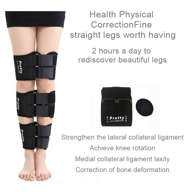 3 PCS/Set Leg Posture Corrector O/X-type Bowlegs Orthotic Bandage Straightening Belt Band, Size: XL(Black) - Corrector by PMC Jewellery | Online Shopping South Africa | PMC Jewellery