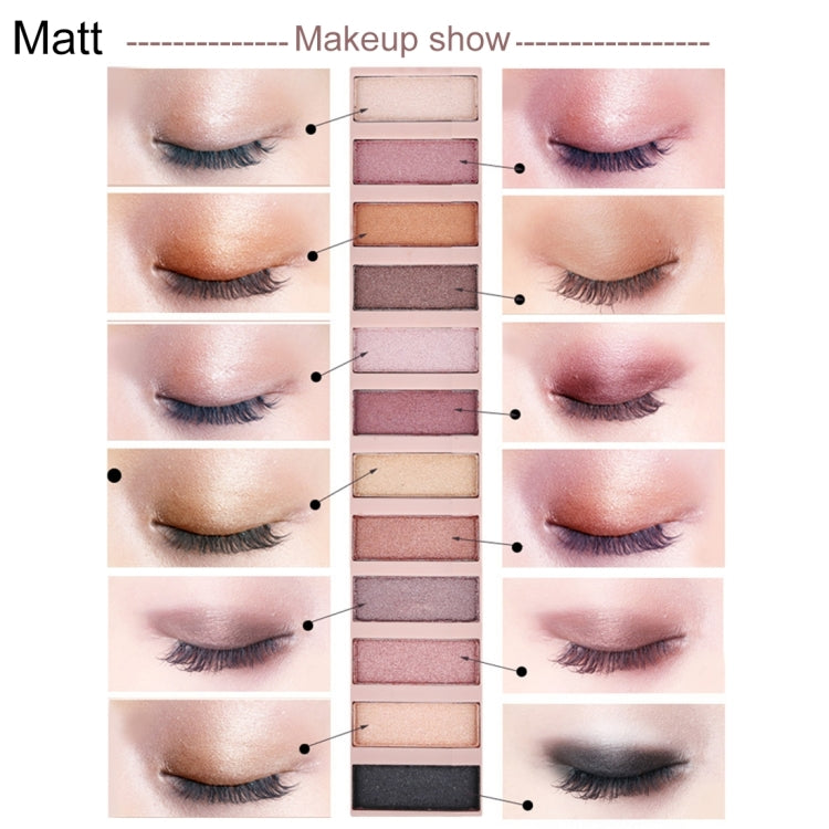 5673 Cosmetic 12 Colors Matte Earth Color Naked Eye Shadow Makeup Palette with Brush Set - Eye Shadow by PMC Jewellery | Online Shopping South Africa | PMC Jewellery