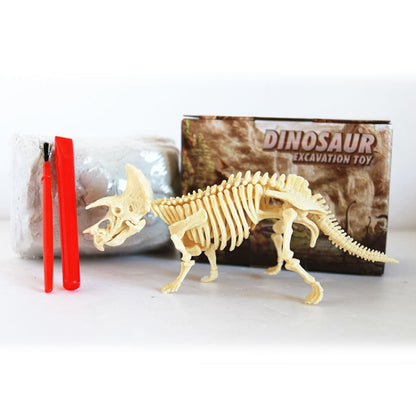 Assembled Triceratops Skeleton Archaeological Excavation Toys Simulation Fossil Model Manual Toys - DIY Developmental Toys by PMC Jewellery | Online Shopping South Africa | PMC Jewellery