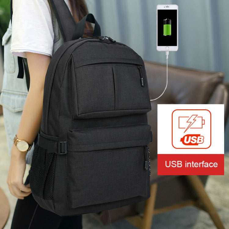 Universal Multi-Function Oxford Cloth Laptop Shoulders Bag Backpack with External USB Charging Port, Size: 46x32x12cm, For 15.6 inch and Below Macbook, Samsung, Lenovo, Sony, DELL Alienware, CHUWI, ASUS, HP(Black) - Backpack by PMC Jewellery | Online Shopping South Africa | PMC Jewellery