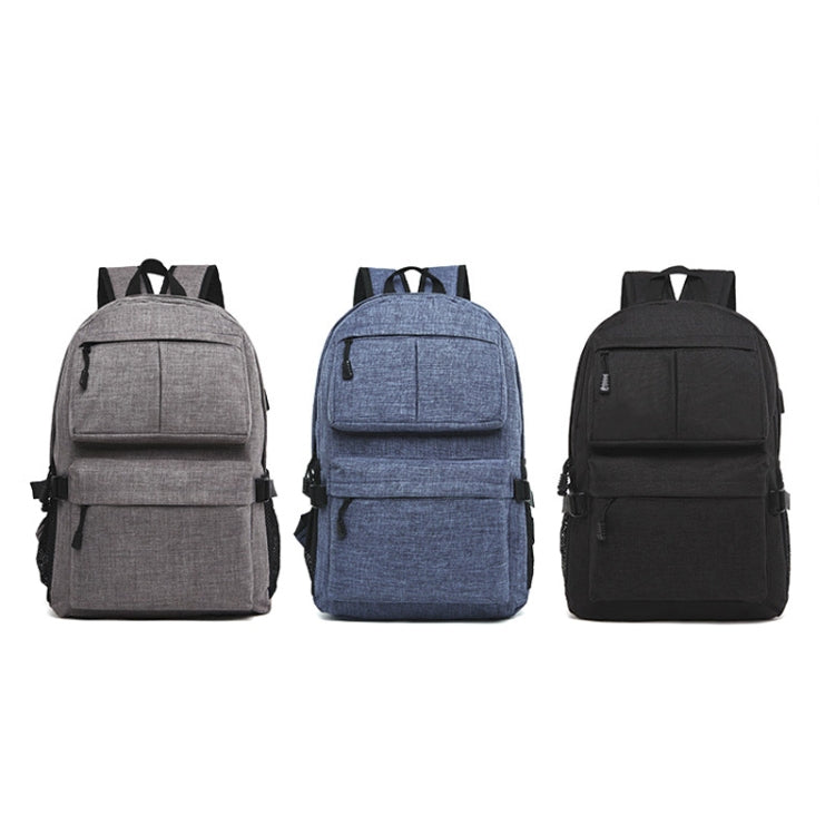 Universal Multi-Function Oxford Cloth Laptop Shoulders Bag Backpack with External USB Charging Port, Size: 46x32x12cm, For 15.6 inch and Below Macbook, Samsung, Lenovo, Sony, DELL Alienware, CHUWI, ASUS, HP(Grey) - Backpack by PMC Jewellery | Online Shopping South Africa | PMC Jewellery