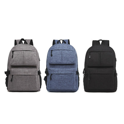 Universal Multi-Function Oxford Cloth Laptop Shoulders Bag Backpack with External USB Charging Port, Size: 46x32x12cm, For 15.6 inch and Below Macbook, Samsung, Lenovo, Sony, DELL Alienware, CHUWI, ASUS, HP(Grey) - Backpack by PMC Jewellery | Online Shopping South Africa | PMC Jewellery