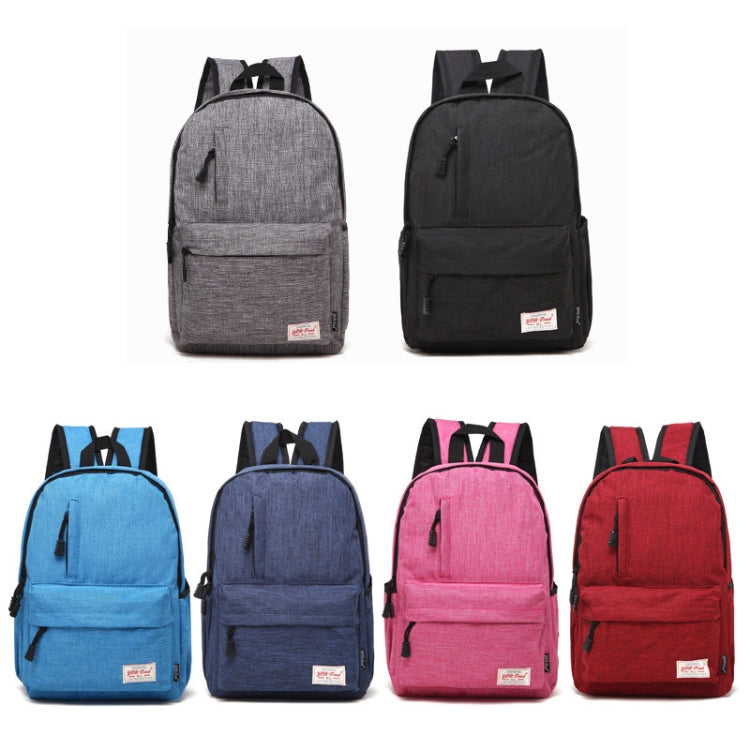 Universal Multi-Function Canvas Laptop Computer Shoulders Bag Leisurely Backpack Students Bag, Big Size: 42x29x13cm, For 15.6 inch and Below Macbook, Samsung, Lenovo, Sony, DELL Alienware, CHUWI, ASUS, HP(Magenta) - Backpack by PMC Jewellery | Online Shopping South Africa | PMC Jewellery