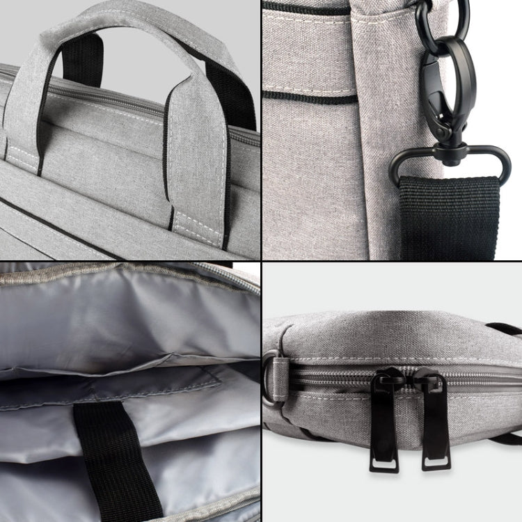 Breathable Wear-resistant Thin and Light Fashion Shoulder Handheld Zipper Laptop Bag with Shoulder Strap, For 15.6 inch and Below Macbook, Samsung, Lenovo, Sony, DELL Alienware, CHUWI, ASUS, HP (Black) - 15.6 - 17 inch by PMC Jewellery | Online Shopping South Africa | PMC Jewellery