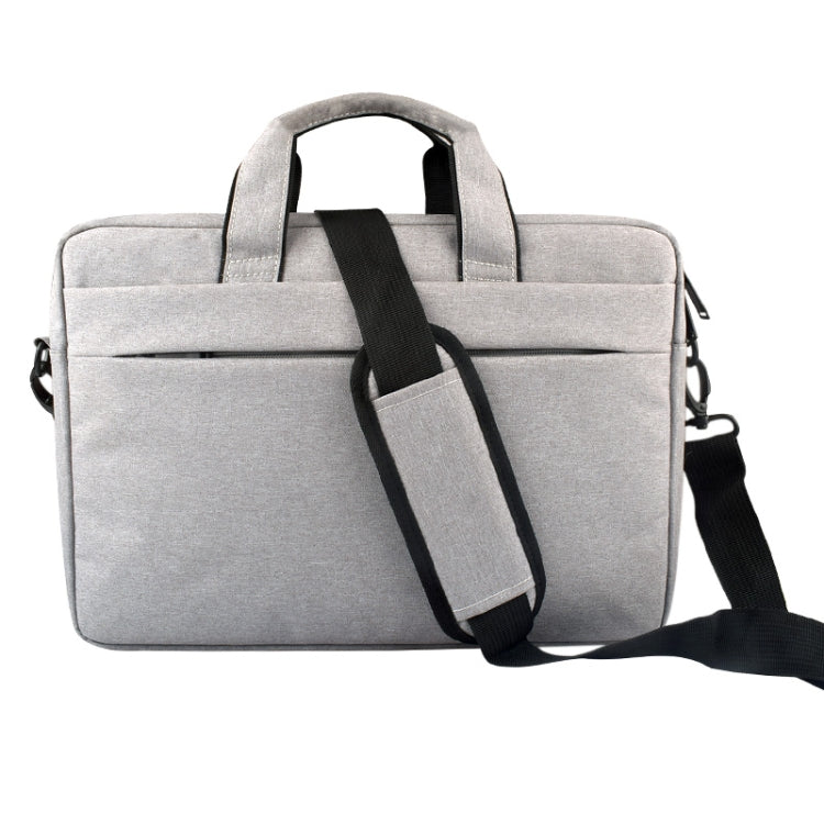 Breathable Wear-resistant Thin and Light Fashion Shoulder Handheld Zipper Laptop Bag with Shoulder Strap, For 15.6 inch and Below Macbook, Samsung, Lenovo, Sony, DELL Alienware, CHUWI, ASUS, HP (Grey) - 15.6 - 17 inch by PMC Jewellery | Online Shopping South Africa | PMC Jewellery