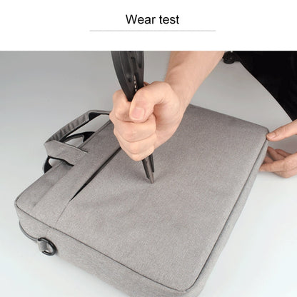 Breathable Wear-resistant Thin and Light Fashion Shoulder Handheld Zipper Laptop Bag with Shoulder Strap, For 15.6 inch and Below Macbook, Samsung, Lenovo, Sony, DELL Alienware, CHUWI, ASUS, HP (Grey) - 15.6 - 17 inch by PMC Jewellery | Online Shopping South Africa | PMC Jewellery