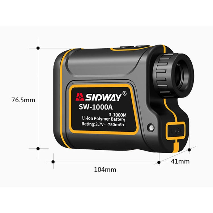 SNDWAY SW1000A Handheld Outdoor Waterproof Telescope Range Finder Distance Measurer, 1000m - Laser Rangefinder by SNDWAY | Online Shopping South Africa | PMC Jewellery